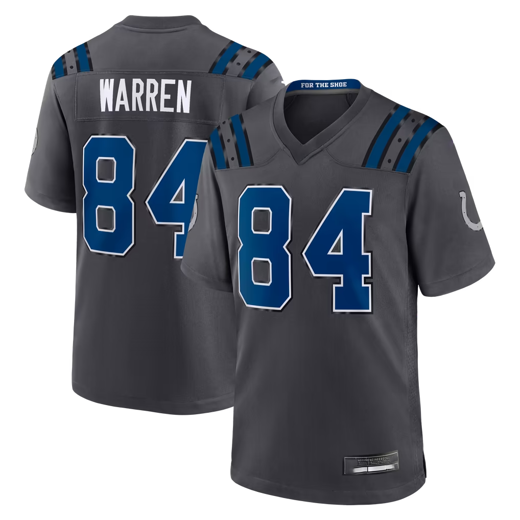 Punc IN.Colts #84 Tyler Warren Anthracite 2026 Rivalries Collection Game Stitched Jerseys