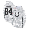 Punc IN.Colts #84 Tyler Warren Player Arctic Camo Salute to Service Hoodies Limited Game Stitched Jerseys