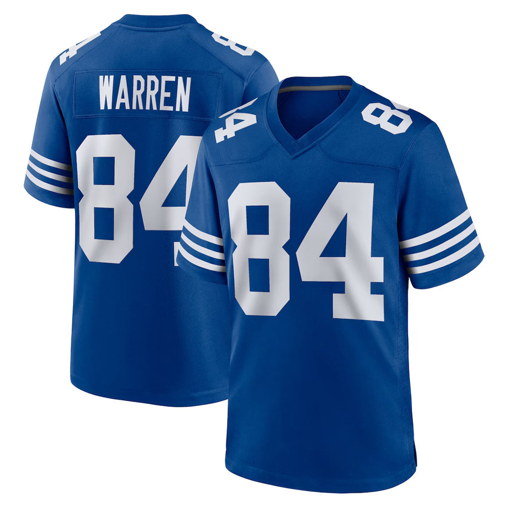 Punc IN.Colts #84 Tyler Warren Player Royal Limited Home Game Stitched Jerseys