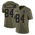 Punc IN.Colts #84 Tyler Warren Player Salute To Service Limited Olive Stitched Jerseys