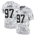Punc IN.Colts #97 Laiatu Latu Player Arctic Camo Salute To Service Limited Game Stitched Jerseys