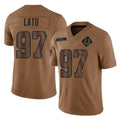 Punc IN.Colts #97 Laiatu Latu Player Brown Salute To Service Limited Stitched Jerseys