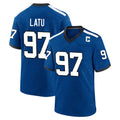 Punc IN.Colts #97 Laiatu Latu Player Royal Alternate Indiana Nights Home Game Stitched Jerseys