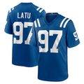 Punc IN.Colts #97 Laiatu Latu Player Royal Home Game Stitched Jerseys