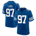 Punc IN.Colts #97 Laiatu Latu Player Royal Limited Home Game Stitched Jerseys
