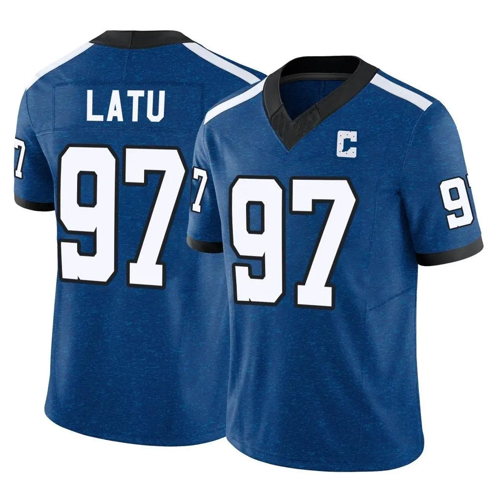 Punc IN.Colts #97 Laiatu Latu Player Royal Limited Indiana Nights Alternate Vapor F.U.S.E. Home Game Stitched Jerseys