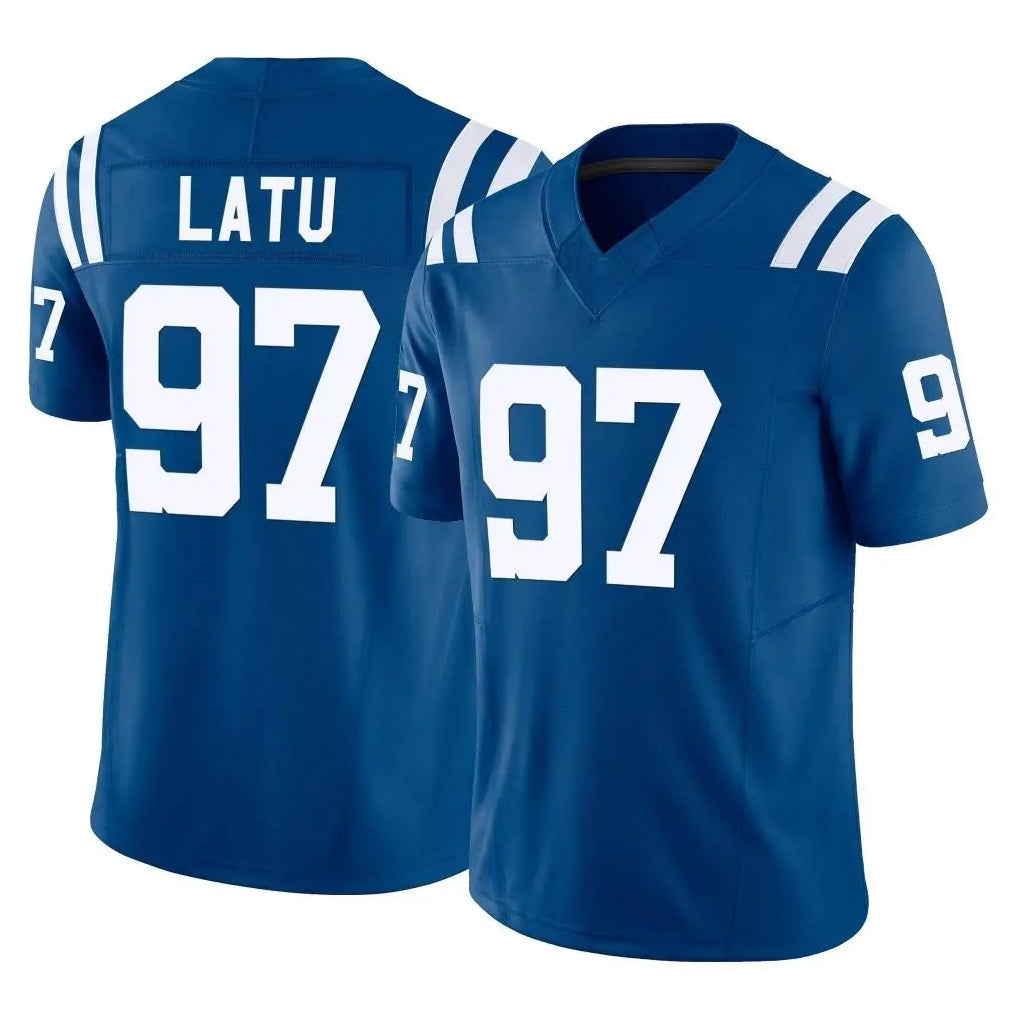Punc IN.Colts #97 Laiatu Latu Player Royal Limited Vapor F.U.S.E. Home Game Stitched Jerseys
