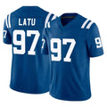 Punc IN.Colts #97 Laiatu Latu Player Royal Limited Vapor F.U.S.E. Home Game Stitched Jerseys