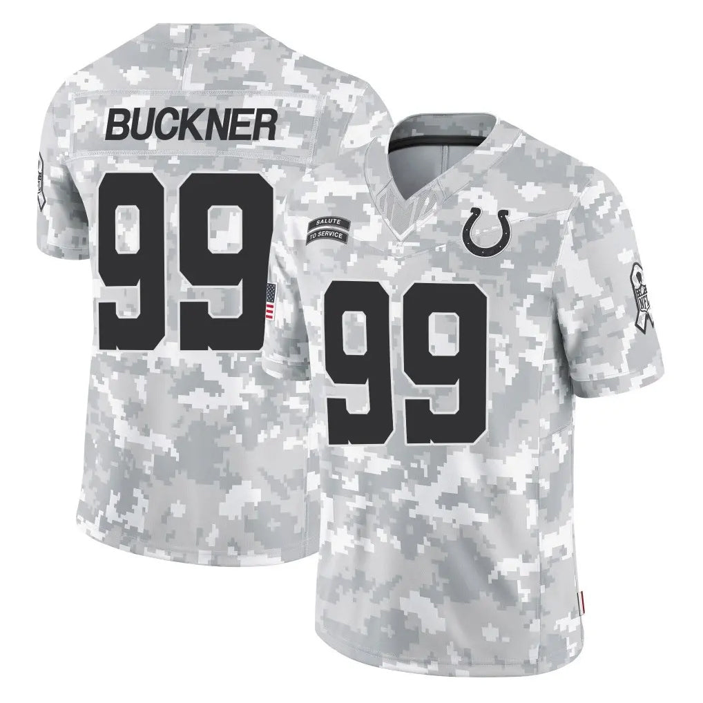 Punc IN.Colts #99 DeForest Buckner Player Arctic Camo Salute To Service Limited Game Stitched Jerseys