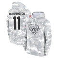 Punc J.Jaguars #11 Parker Washington Player Arctic Camo Salute to Service Hoodies Limited Game Stitched Jerseys