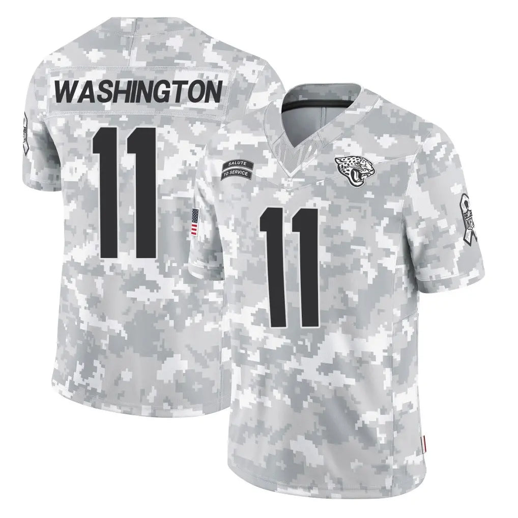 Punc J.Jaguars #11 Parker Washington Player Arctic Camo Salute to Service Limited Stitched Jerseys