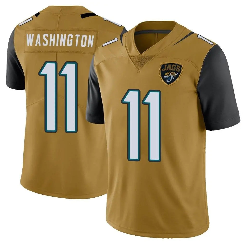Punc J.Jaguars #11 Parker Washington Player Gold Vapor Limited Stitched Jerseys