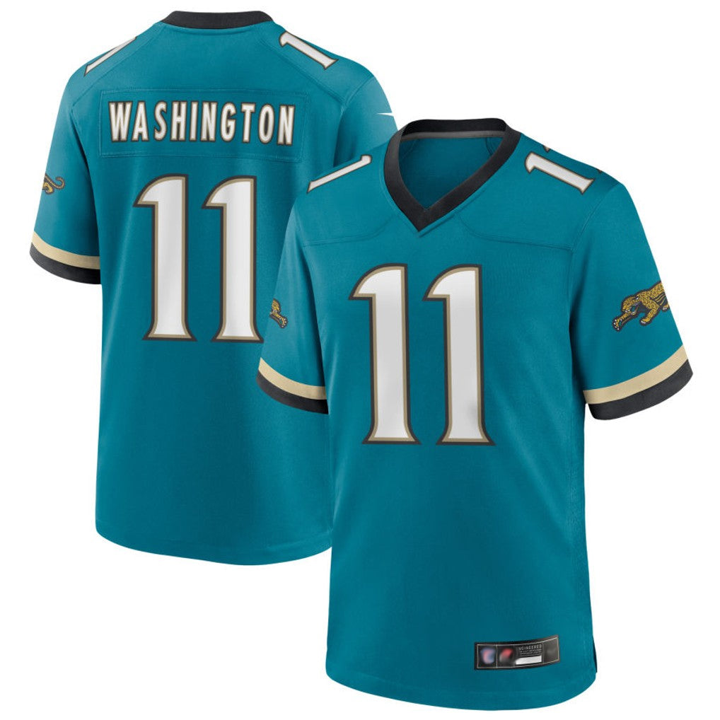 Punc J.Jaguars #11 Parker Washington Player Legend Teal Game Stitched Jerseys