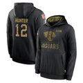 Punc J.Jaguars #12 Travis Hunter Player Black Salute to Service Hoodies Limited Game Stitched Jerseys