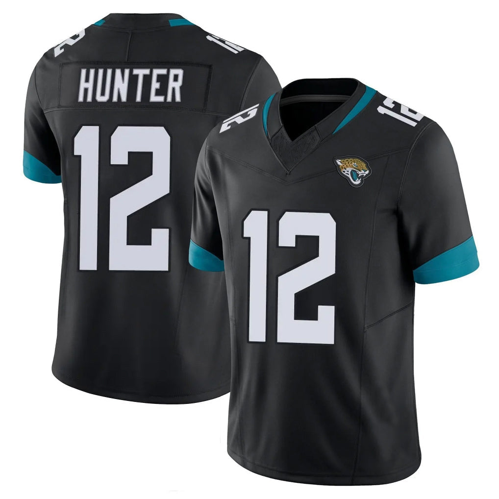 Punc J.Jaguars #12 Travis Hunter Player Black Vapor F.U.S.E. Limited Home Game Stitched Jerseys