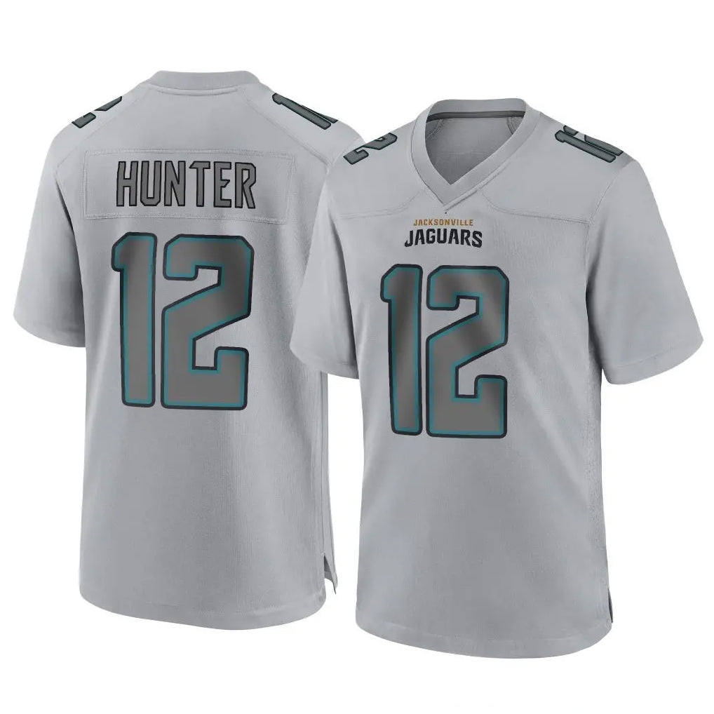 Punc J.Jaguars #12 Travis Hunter Player Gray Atmosphere Fashion Home Game Stitched Jerseys