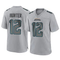 Punc J.Jaguars #12 Travis Hunter Player Gray Atmosphere Fashion Home Game Stitched Jerseys