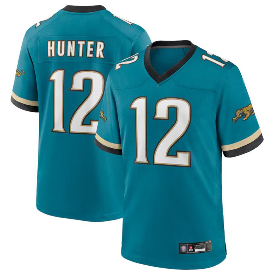 Punc J.Jaguars #12 Travis Hunter Player Teal Replica Limited Stitched Jerseys