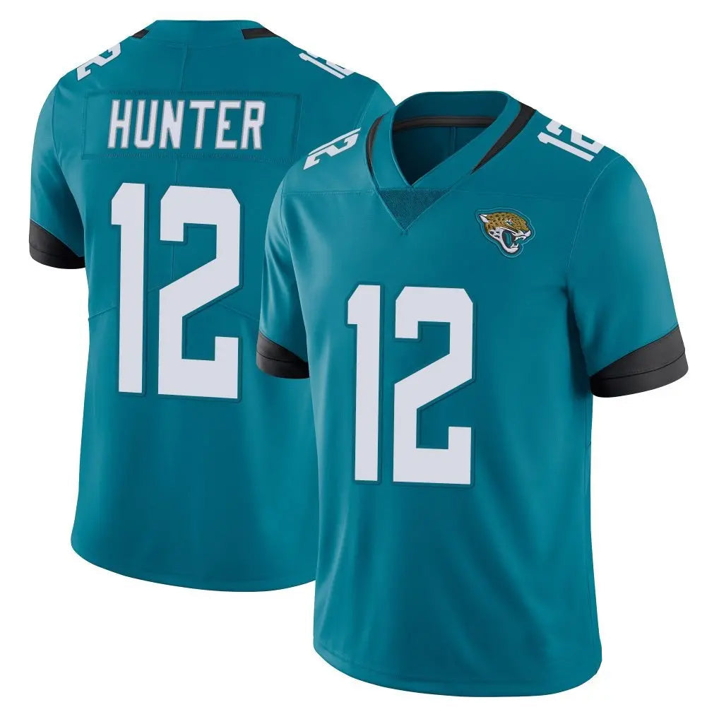 Punc J.Jaguars #12 Travis Hunter Player Teal Vapor Untouchable Limited Home Game Stitched Jerseys