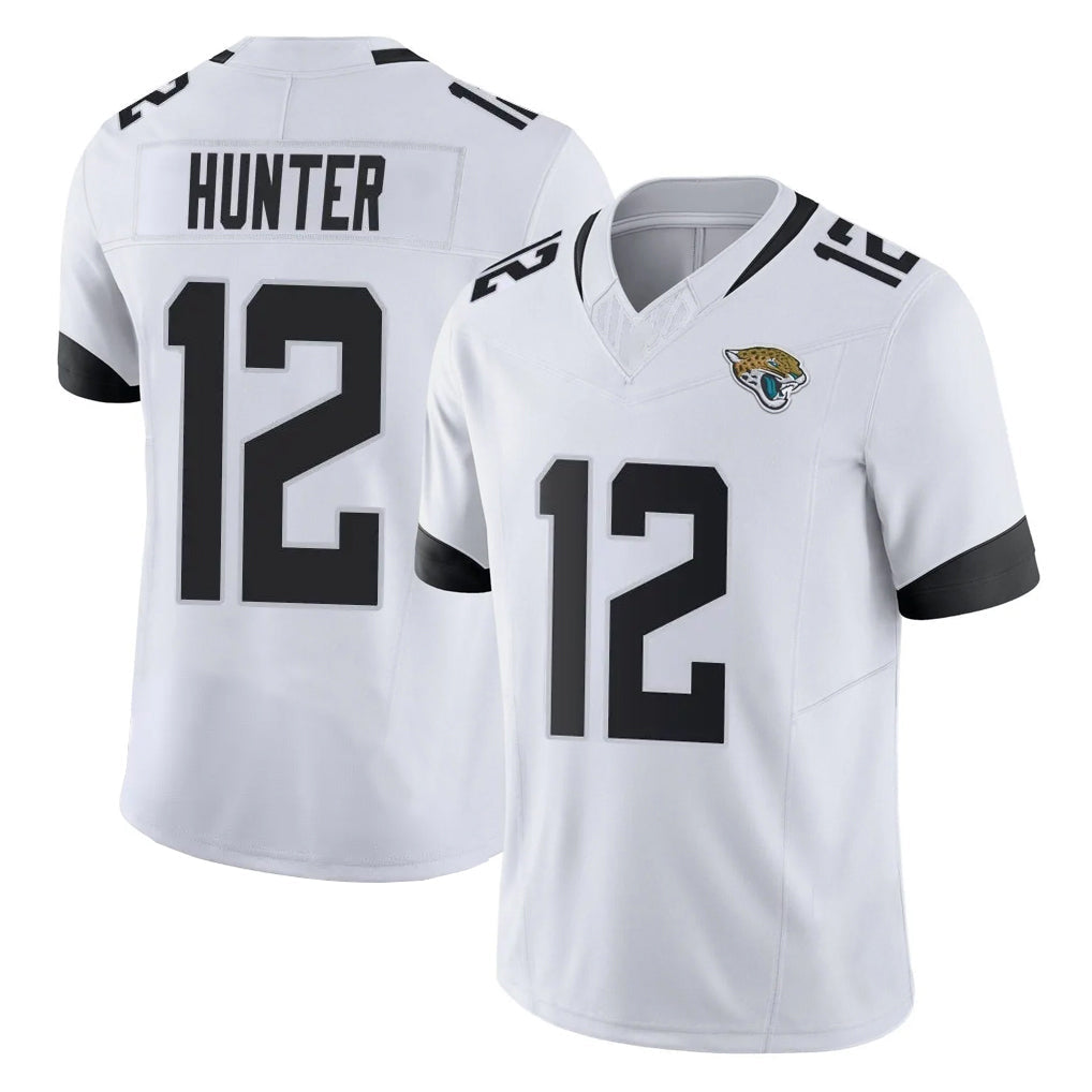 Punc J.Jaguars #12 Travis Hunter Player White Vapor F.U.S.E. Limited Home Game Stitched Jerseys