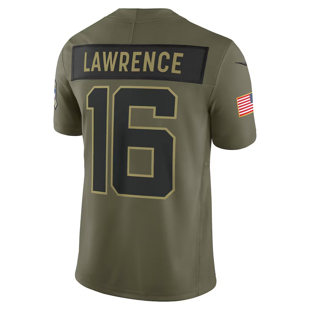 Punc J.Jaguars #16 Trevor Lawrence Olive 2025 Salute to Service Limited Stitched Jerseys