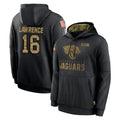 Punc J.Jaguars #16 Trevor Lawrence Player Black Salute to Service Hoodies Limited Game Stitched Jerseys