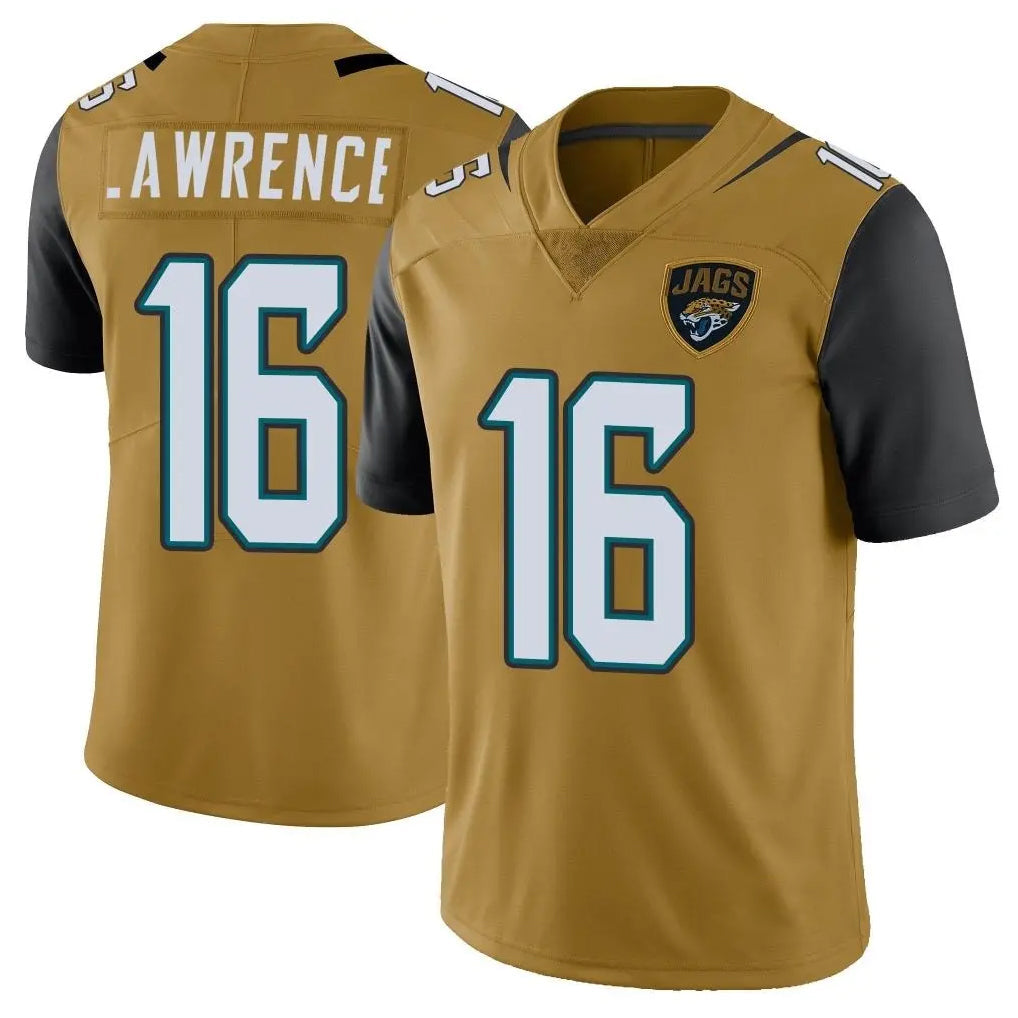 Punc J.Jaguars #16 Trevor Lawrence Player Gold Vapor Limited Home Game Stitched Jerseys