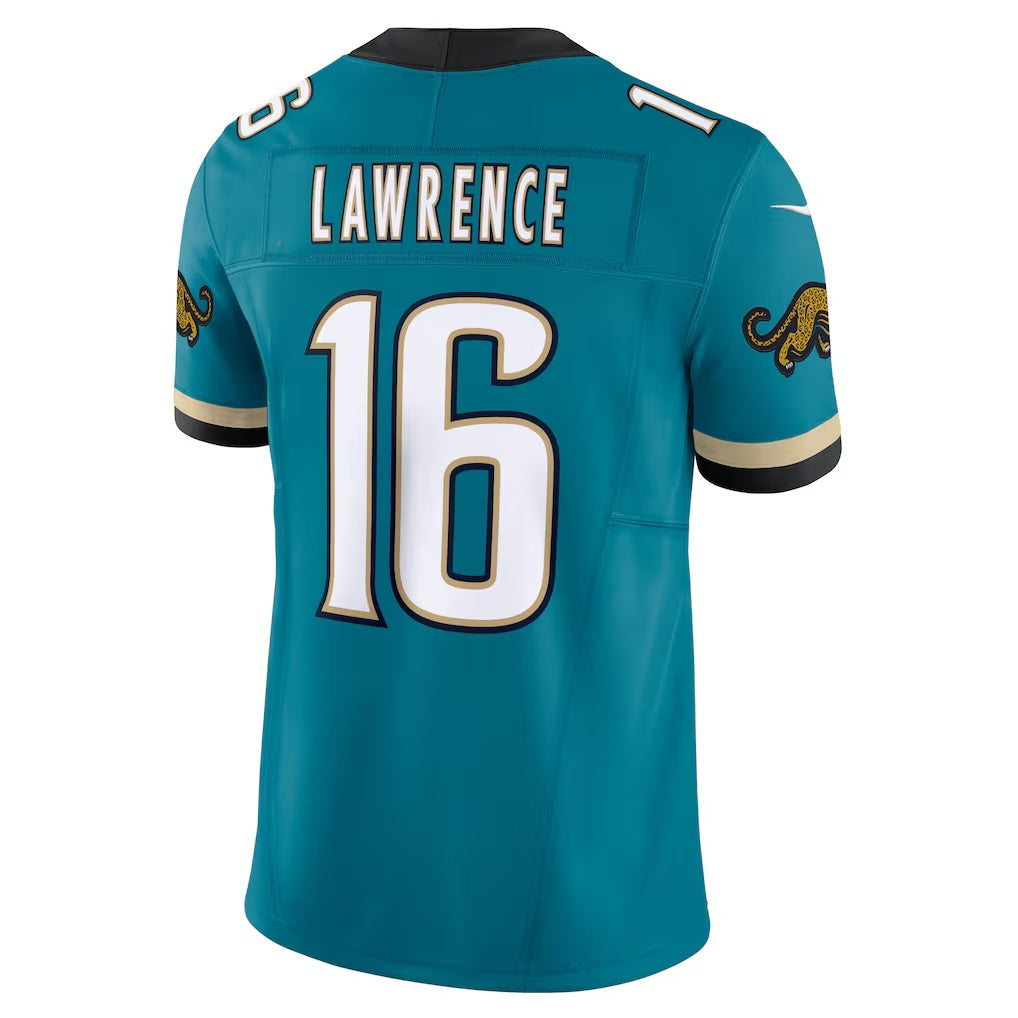 Punc J.Jaguars #16 Trevor Lawrence Teal Prowler Throwback Vapor F.U.S.E. Limited Stitched Jerseys