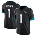Punc J.Jaguars #1 Montaric Brown Player Black Vapor F.U.S.E. Limited Home Game Stitched Jerseys