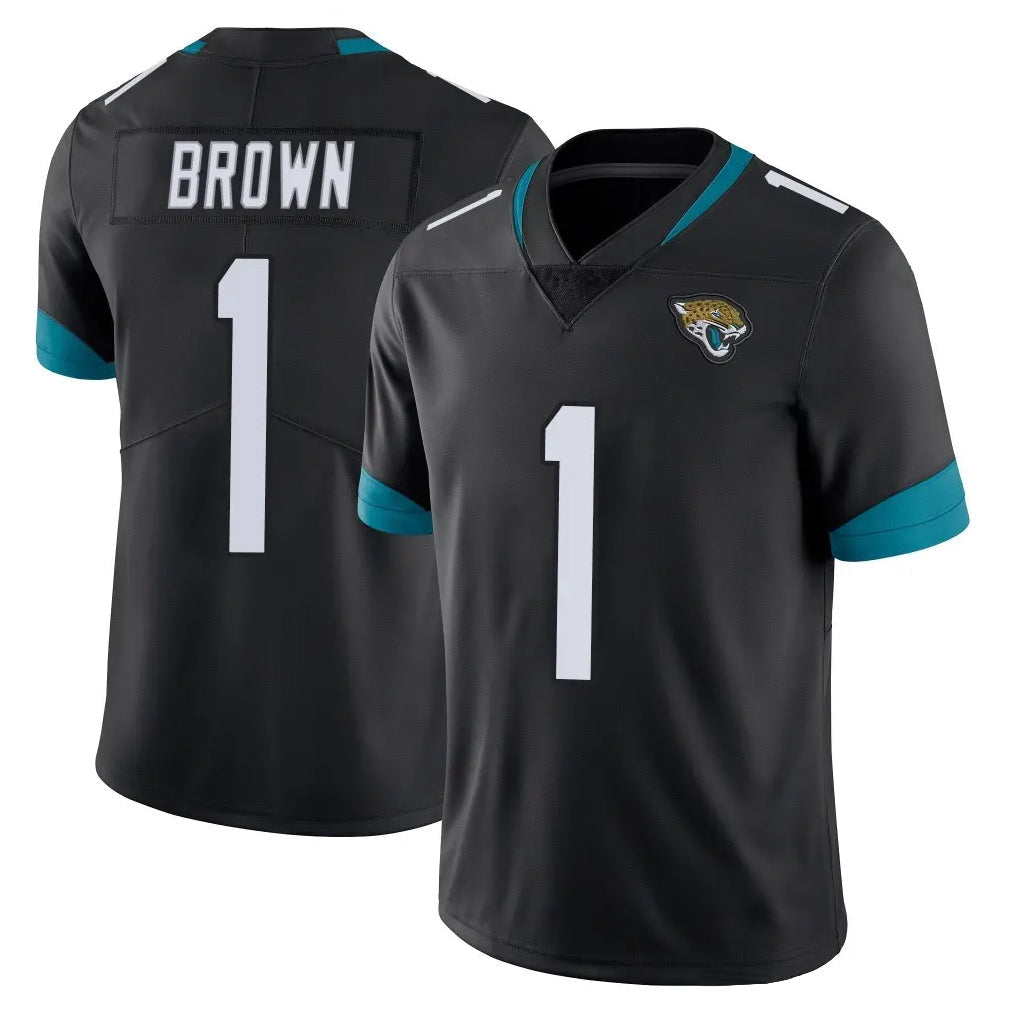 Punc J.Jaguars #1 Montaric Brown Player Black Vapor Untouchable Limited Home Game Stitched Jerseys