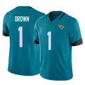Punc J.Jaguars #1 Montaric Brown Player Teal Vapor F.U.S.E. Limited Home Game Stitched Jerseys