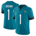 Punc J.Jaguars #1 Montaric Brown Player Teal Vapor Untouchable Limited Home Game Stitched Jerseys