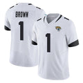 Punc J.Jaguars #1 Montaric Brown Player White Vapor F.U.S.E. Limited Home Game Stitched Jerseys