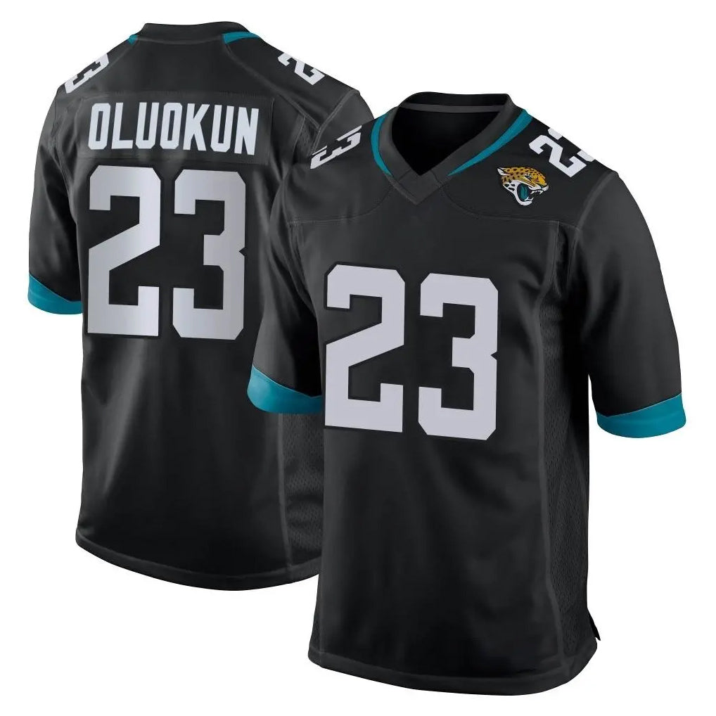 Punc J.Jaguars #23 Foyesade Oluokun Player Black Home Game Stitched Jerseys