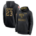 Punc J.Jaguars #23 Foyesade Oluokun Player Black Salute to Service Hoodies Limited Game Stitched Jerseys