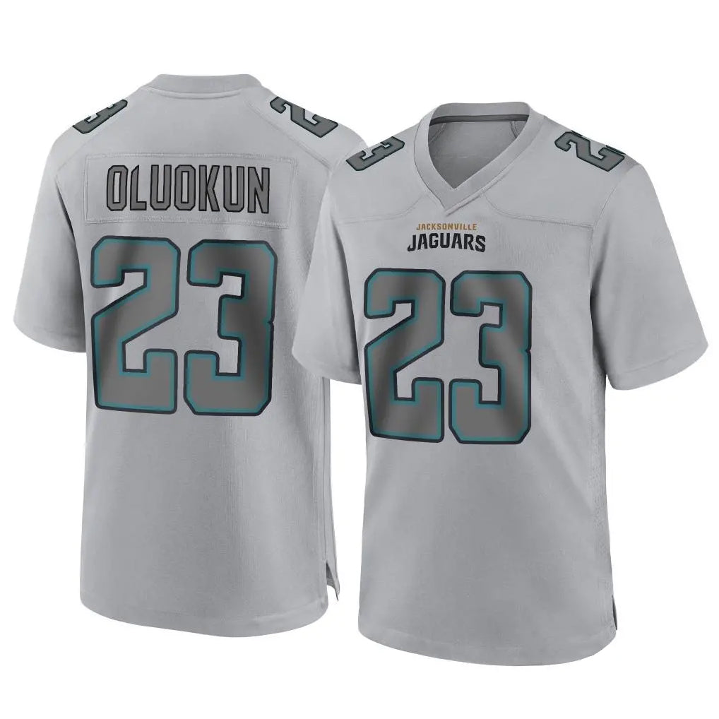Punc J.Jaguars #23 Foyesade Oluokun Player Gray Atmosphere Fashion Home Game Stitched Jerseys