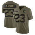 Punc J.Jaguars #23 Foyesade Oluokun Player Olive 2025 Salute To Service Limited Game Stitched Jerseys