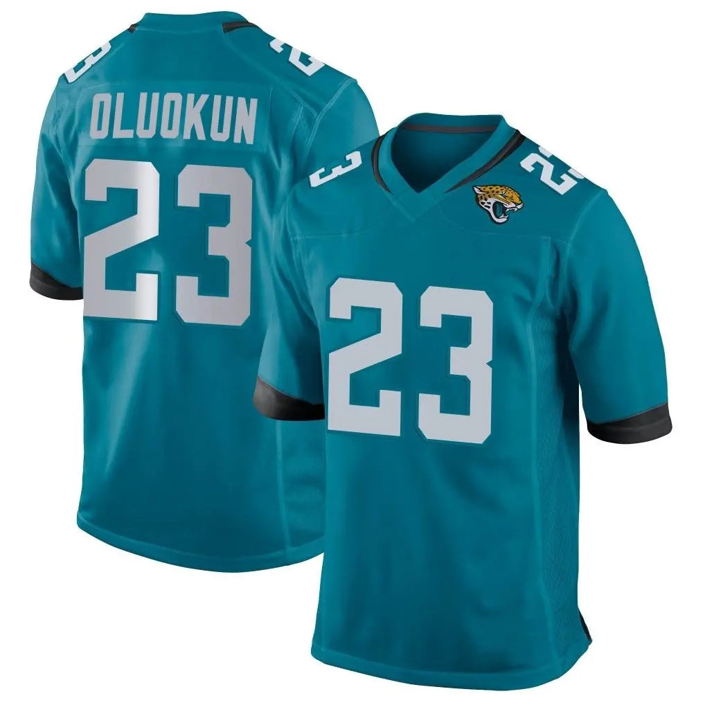 Punc J.Jaguars #23 Foyesade Oluokun Player Teal Home Game Stitched Jerseys