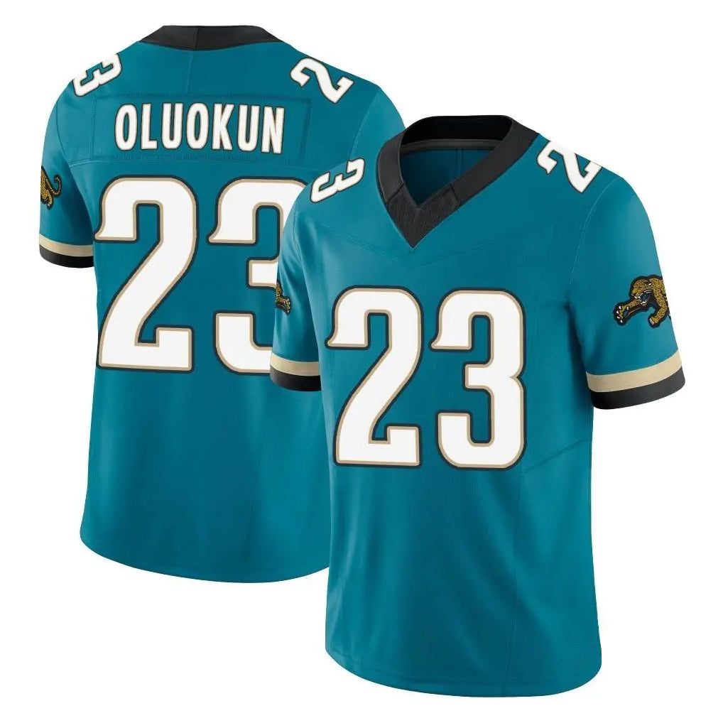 Punc J.Jaguars #23 Foyesade Oluokun Player Teal Prowler Throwback Vapor F.U.S.E. Limited Home Game Stitched Jerseys