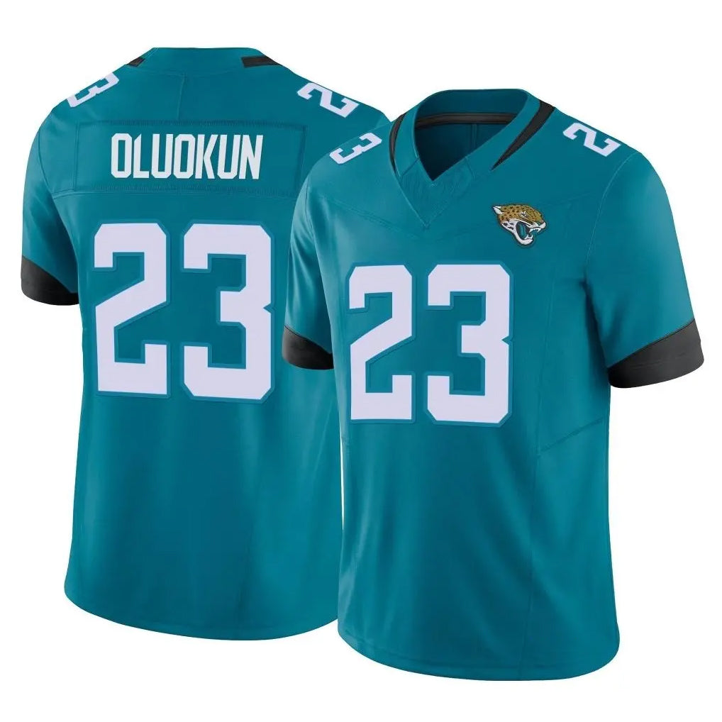Punc J.Jaguars #23 Foyesade Oluokun Player Teal Vapor F.U.S.E. Limited Home Game Stitched Jerseys