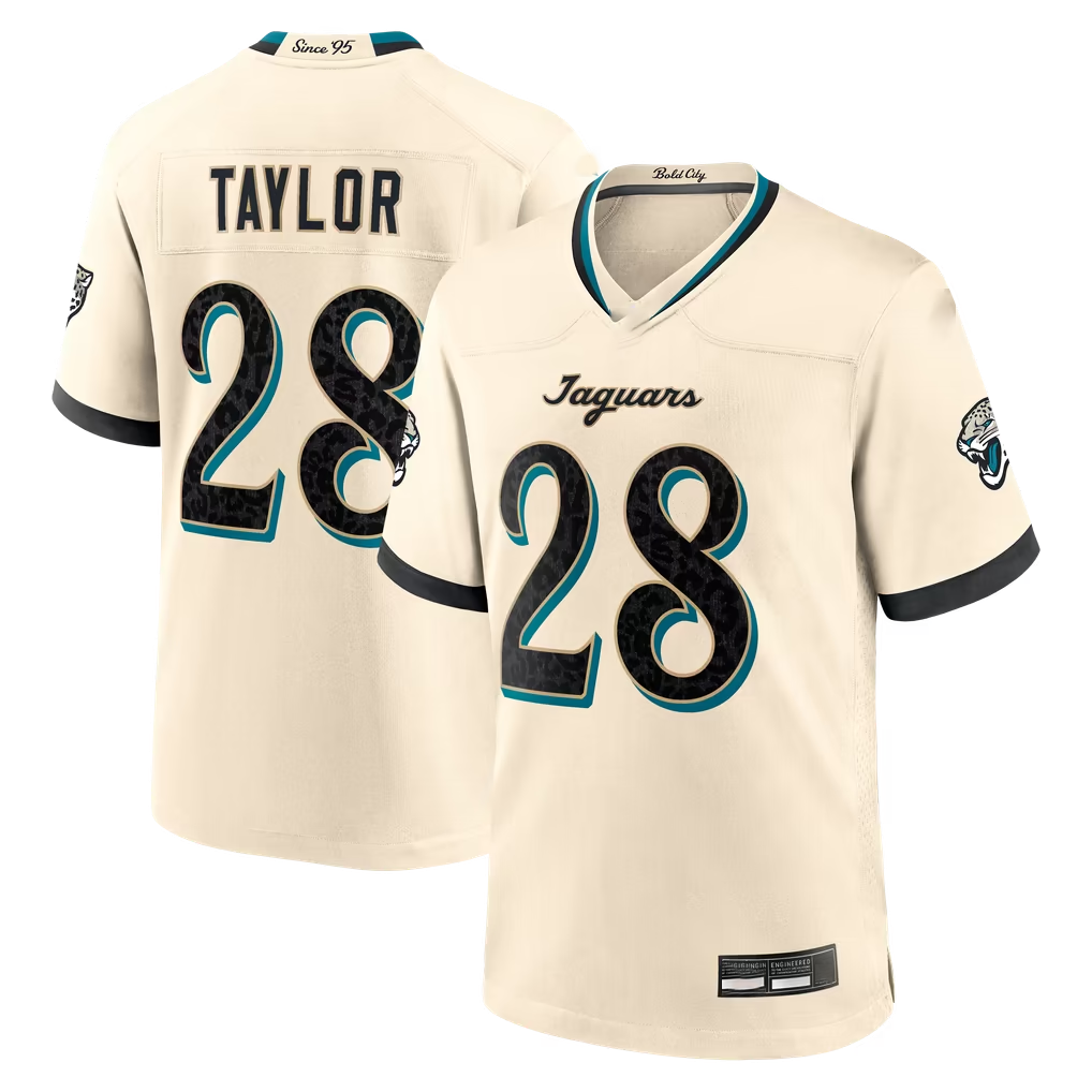 Punc J.Jaguars #28 Fred Taylor Natural  2026 Rivalries Collection Game Stitched Jerseys
