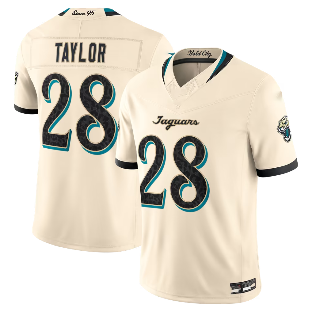 Punc J.Jaguars #28 Fred Taylor Natural 2026 Rivalries Collection Limited Stitched Jerseys