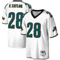 Punc J.Jaguars #28 Fred Taylor Player Mitchell & Ness White Legacy Replica Stitched Jerseys