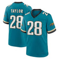 Punc J.Jaguars #28 Fred Taylor Player Teal Prowler Throwback Limited Home Game Stitched Jerseys