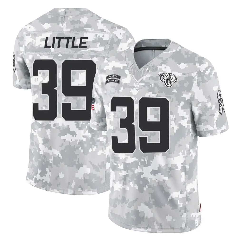 Punc J.Jaguars #39 Cam Little Player Arctic Camo Salute To Service Limited Game Stitched Jerseys