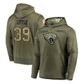 Punc J.Jaguars #39 Cam Little Player Olive Salute to Service Pullover Hoodies Home Game Stitched Jerseys
