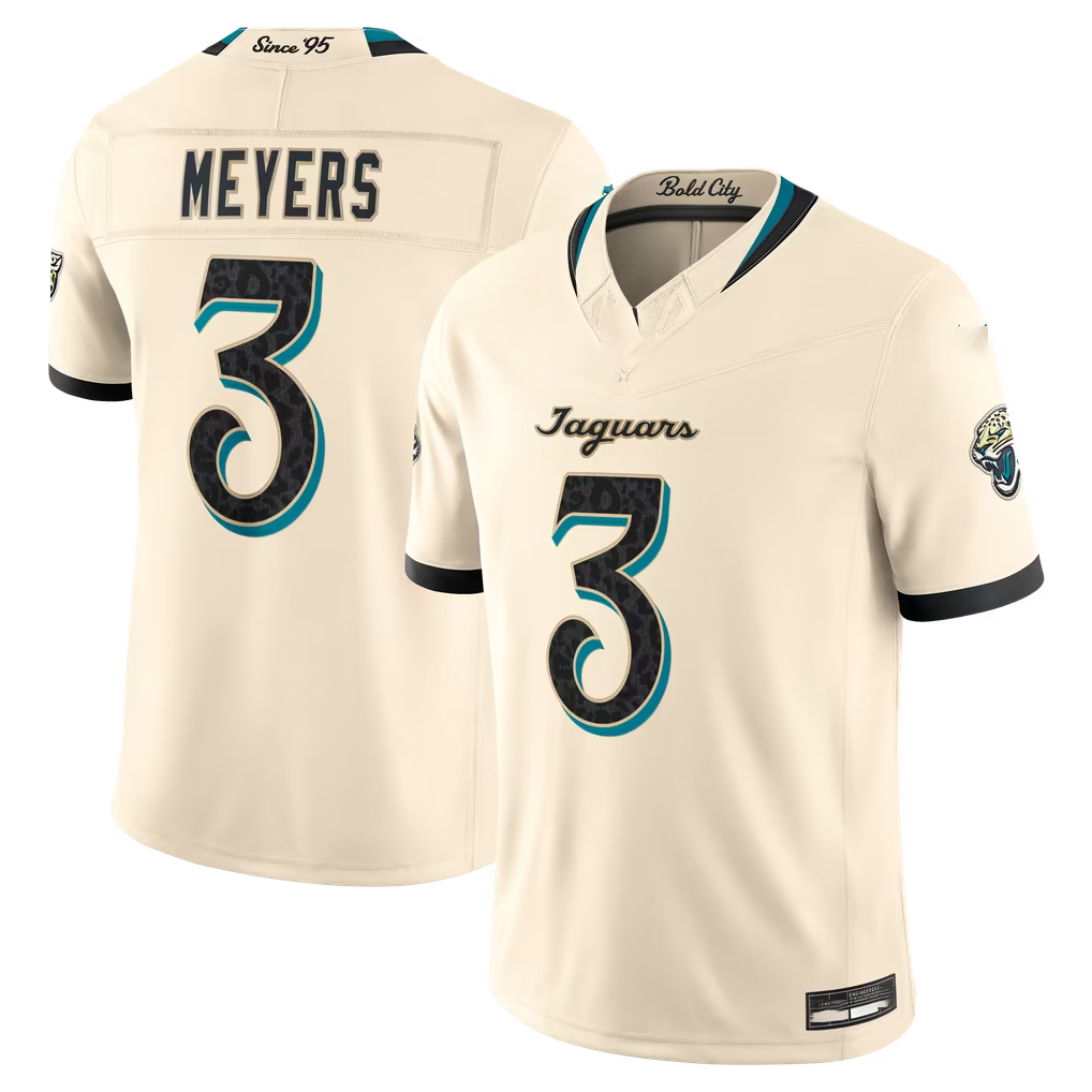 Punc J.Jaguars #3 Jakobi Meyers Natural 2026 Rivalries Collection Limited Stitched Jerseys