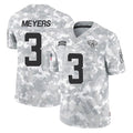 Punc J.Jaguars #3 Jakobi Meyers Player Arctic Camo Salute To Service Limited Game Stitched Jerseys