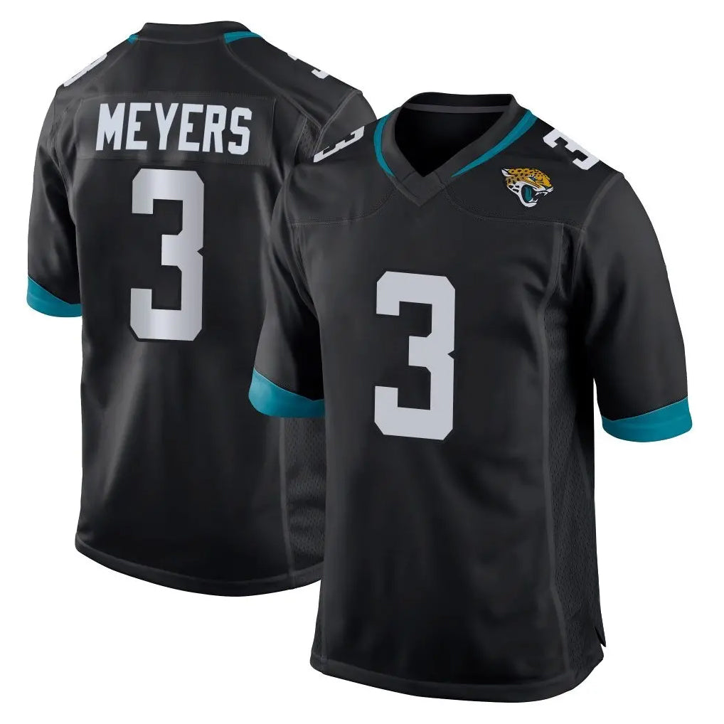 Punc J.Jaguars #3 Jakobi Meyers Player Black Home Game Stitched Jerseys