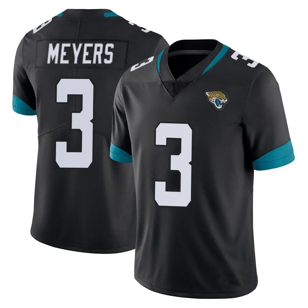Punc J.Jaguars #3 Jakobi Meyers Player Black Vapor Untouchable Limited Home Game Stitched Jerseys